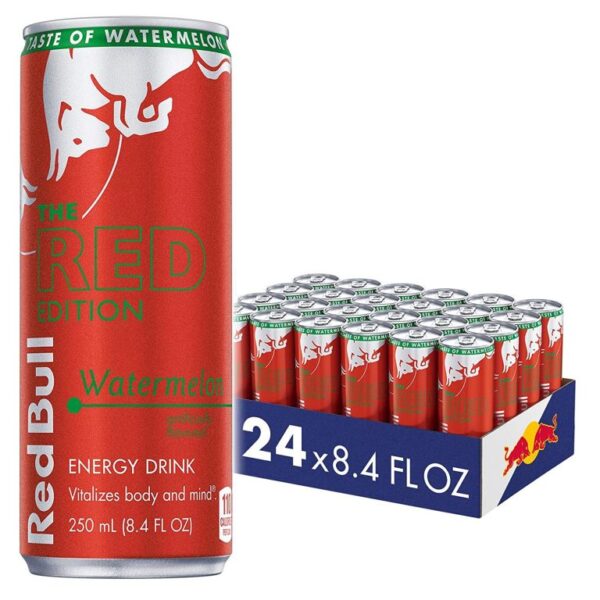 RED BULL ENERGY DRINK, WATERMELON, 8.4 FL OZ (24 COUNT), RED EDITION